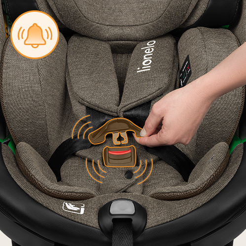lionelo Harmony i-Size Green Olive Leather — Siège-auto bébé